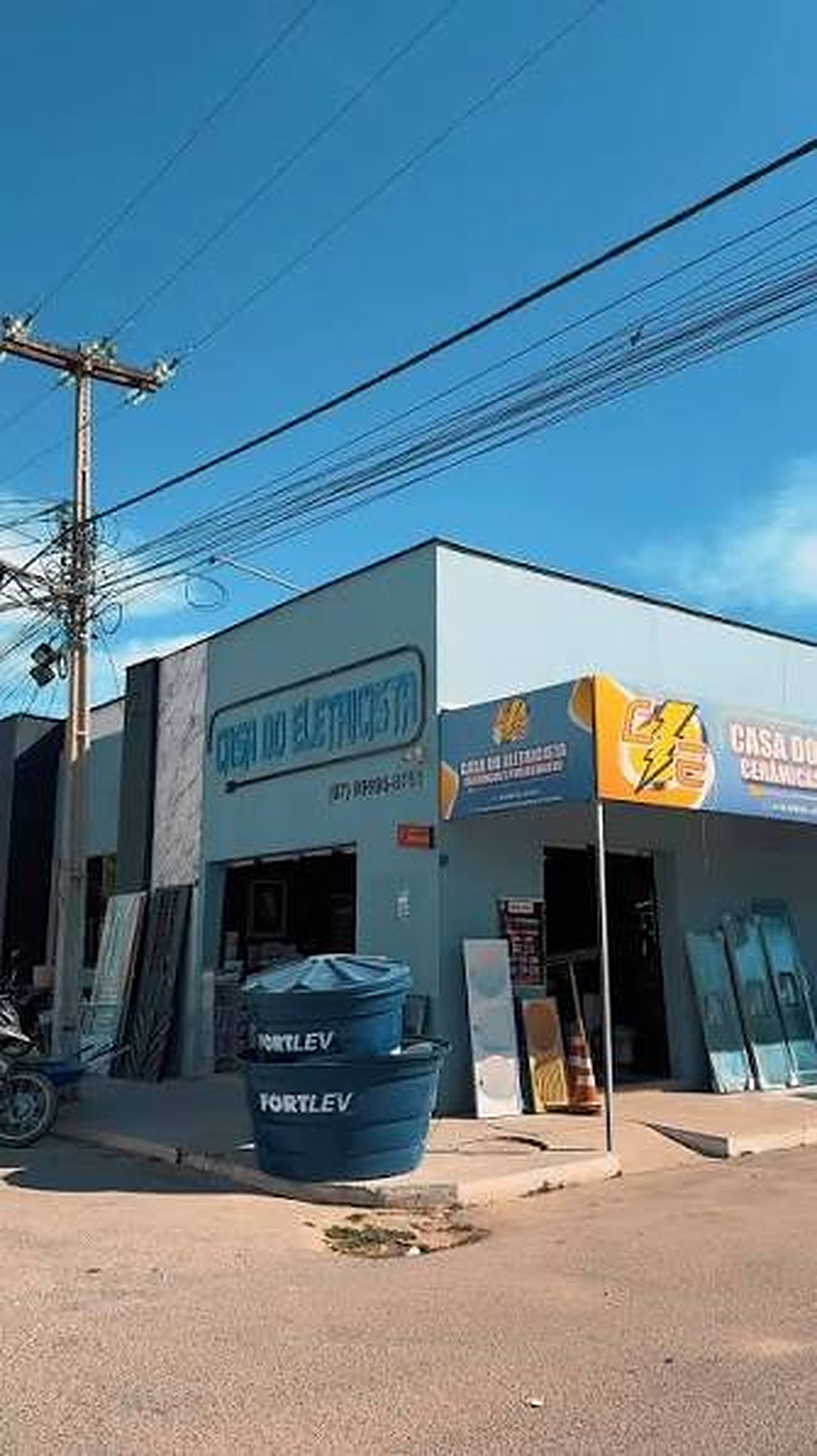 Fachada da Casa do Eletricista em Trindade, Pernambuco